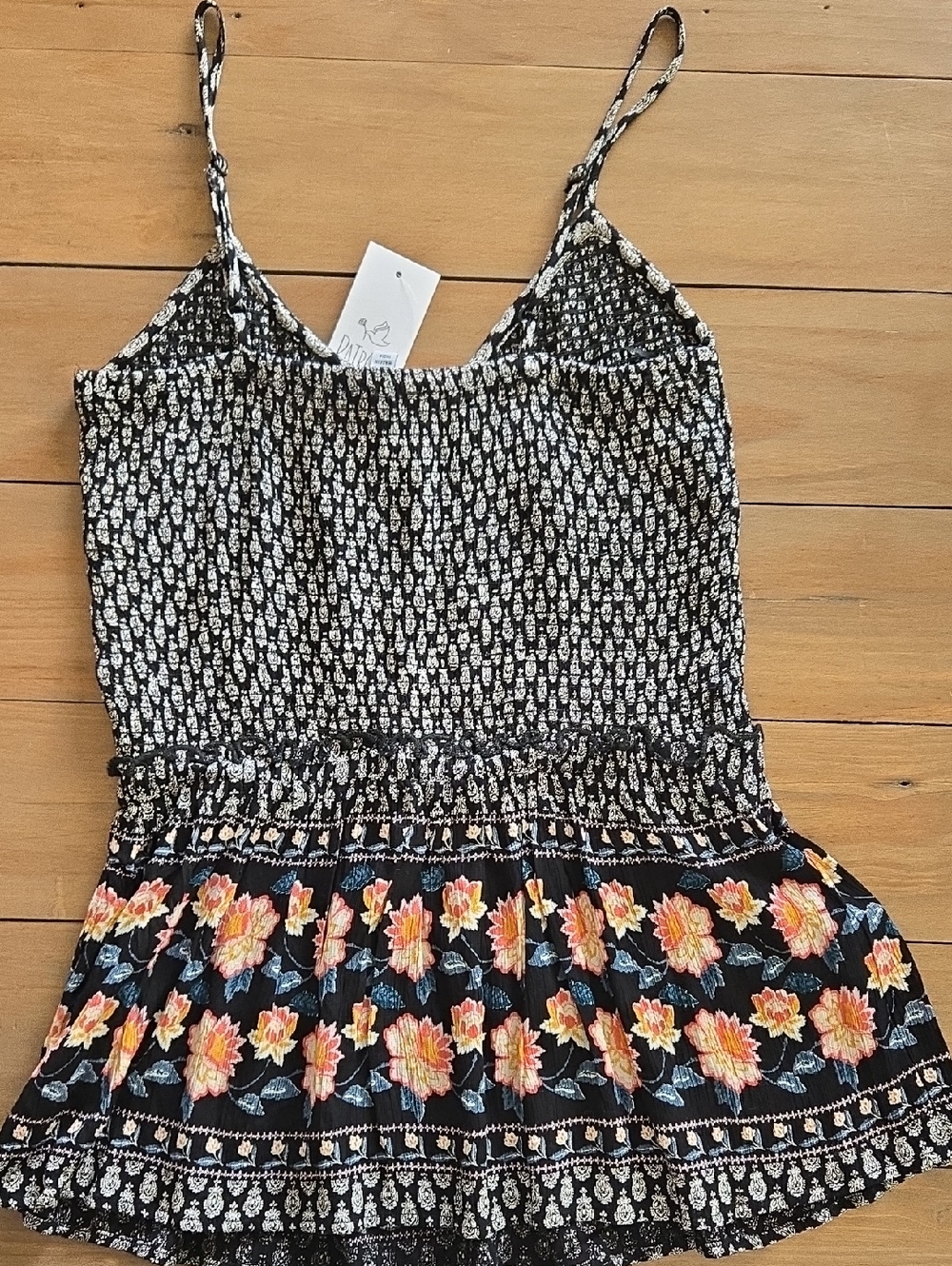 Smocked Patterned Tank - Picture 4 of 4